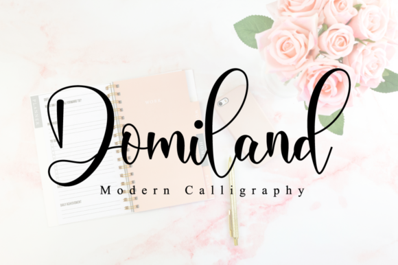 Domiland: A Modern Script Font for Editorial Sophistication
