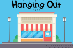 Hanging Out Font for Crafters and Product Makers